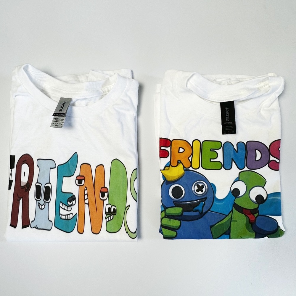 Kid’s Alphabet Lore  T-Shirts Rainbow Friends Blue Size Small